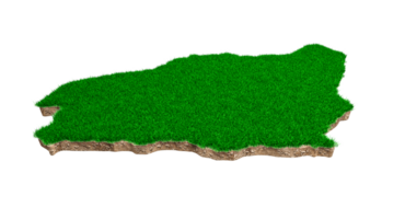 saudi-arabien karte boden land geologie querschnitt mit grünem gras und felsen bodentextur 3d illustration png