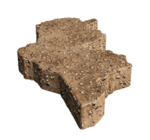 tunisien karta jord mark geologi tvärsnitt med sten marken textur 3d illustration png