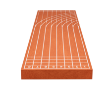 Running track on stadium with lane and numbers 3D cross section with running track, 3D Illustration cut away with empty sport track isolated png