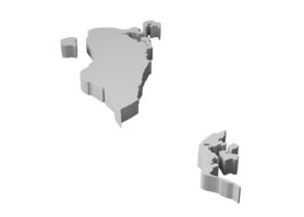 bahrein 3d mapa geografía cartografía y topología 3d ilustración png