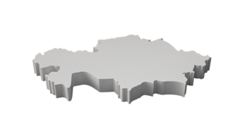 Kazajstán 3d mapa geografía cartografía y topología 3d ilustración png