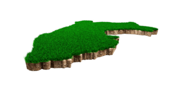 peru karte boden land geologie querschnitt mit grünem gras und felsen bodentextur 3d illustration png