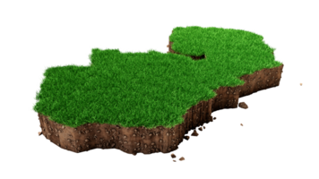 Zambia map detailed map with grass field 3d illustration png