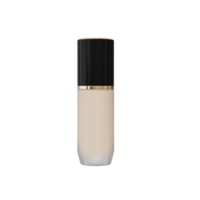 Foundation cosmetic glass tube with copy space, tone cream, moisturiser concept, 3d illustration png