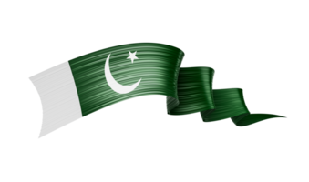 3d bandiera di Pakistan 3d brillante agitando pakistano bandiera nastro , 3d illustrazione png