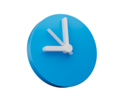 Round clock 3d icon. minimal style. Time keeping , measurement of time, time management and deadline concept 3d illustration png