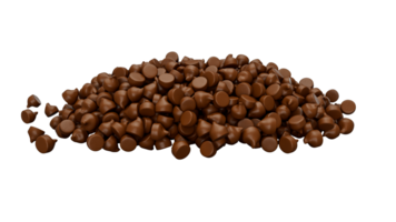 chocolate pedaços gotas pilha grupo do chocolate salgadinhos 3d ilustração png