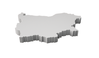 Bulgária 3d mapa geografia cartografia e topologia 3d ilustração png