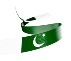 3d bandiera di Pakistan 3d agitando nastro bandiera di Pakistan , 3d illustrazione png