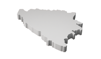 Bosnia 3D map Geography Cartography and topology 3D illustration png