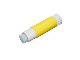 Open paper glue stick flying in the air  3d illustration png
