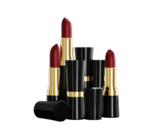 Beautiful lipstick set 3d illustration png