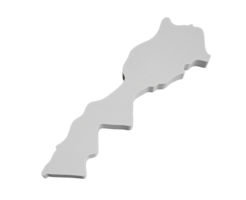 Marruecos 3d topográfico mapa geografía cartografía y topología 3d ilustración png