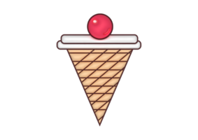 ice cream cone icon on transparent background png