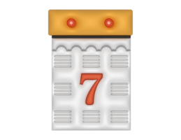 3d calendario icono en transparente antecedentes png