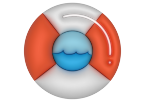 3d Life Buoy on a transparent background png