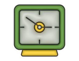 3d clock icon on a transparent background png