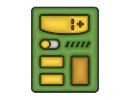 3d Calculator on a transparent background png