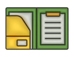 3d file folder icon with a green and yellow folder png