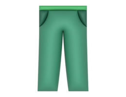 3d verde pantalones en transparente antecedentes png