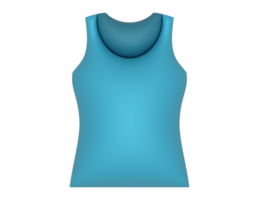 3d blauw tank top Aan een transparant achtergrond png