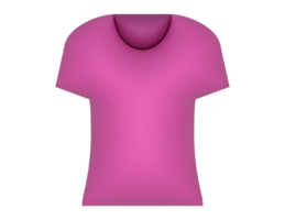 3d rosado t - camisa en transparente antecedentes png