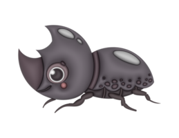 3d cartoon bug with big eyes and big nose png