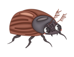 3d Dung Käfer auf ein transparent Hintergrund png