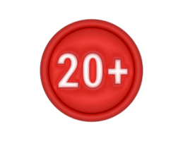 20 plus icon png