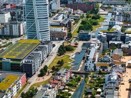 Beautiful aerial view of the Vastra Hamnen- The Western Harbour photo