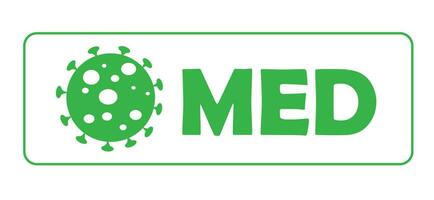 Medical lab logo concept, logotype template, medical logo drawing mockup vector illustration