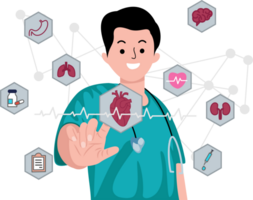 médical La technologie médecin utilisation ai des robots pour diagnostic se soucier et de plus en plus précision patient traitement png