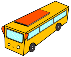 illustration d'écoliers faisant de l'éducation au transport en autobus scolaire jaune png