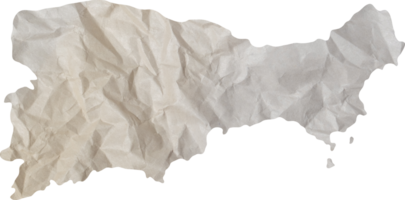 capri isla mapa papel textura cortar fuera en blanco antecedentes. png