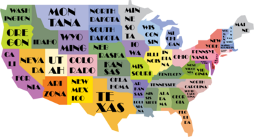 outline drawing of usa map. png