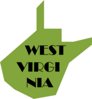 outline drawing of west virginia state map. png