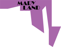 outline drawing of maryland state map. png