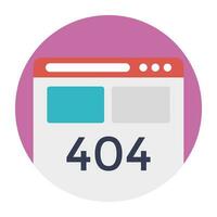 A web page error message called 404 error vector