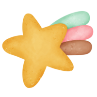 Schießen Star Aquarell png