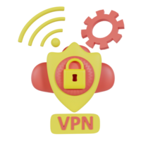 Internet rede segurança ícone, 3d ícone elemento para Internet sistema png