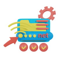 Internet web security icon, 3d icon element for internet system png