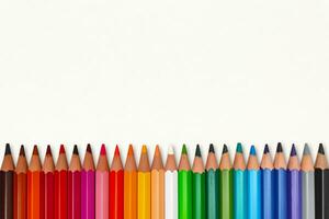 Crayons in line photo