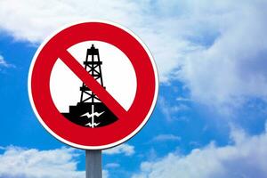 Fracking - Forbidden sign photo