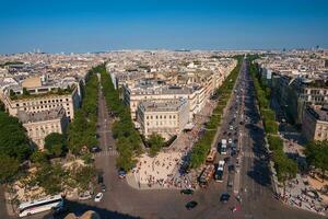 Sunny Paris Cityscape from Eiffel Tower photo