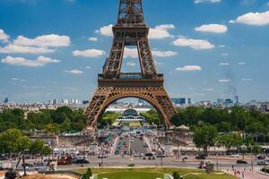 Eiffel Tower on a Sunny Day in Paris photo