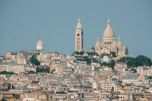 soleado verano París paisaje urbano desde sacre coeur foto