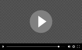 Video player shape, empty mockup video player frame, broadcasting vector illustration