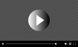 Video player shape, empty mockup video player frame, broadcasting vector illustration