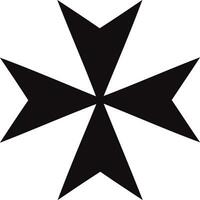 Maltese cross of the knights of Malta Hospitaller vector
