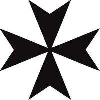 Maltese cross of the knights of Malta Hospitaller vector